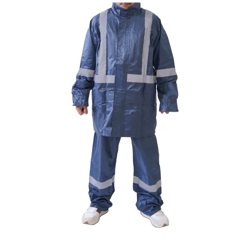 Soleil Set Jas Hujan Atasan Dan Bawahan Biru Navy