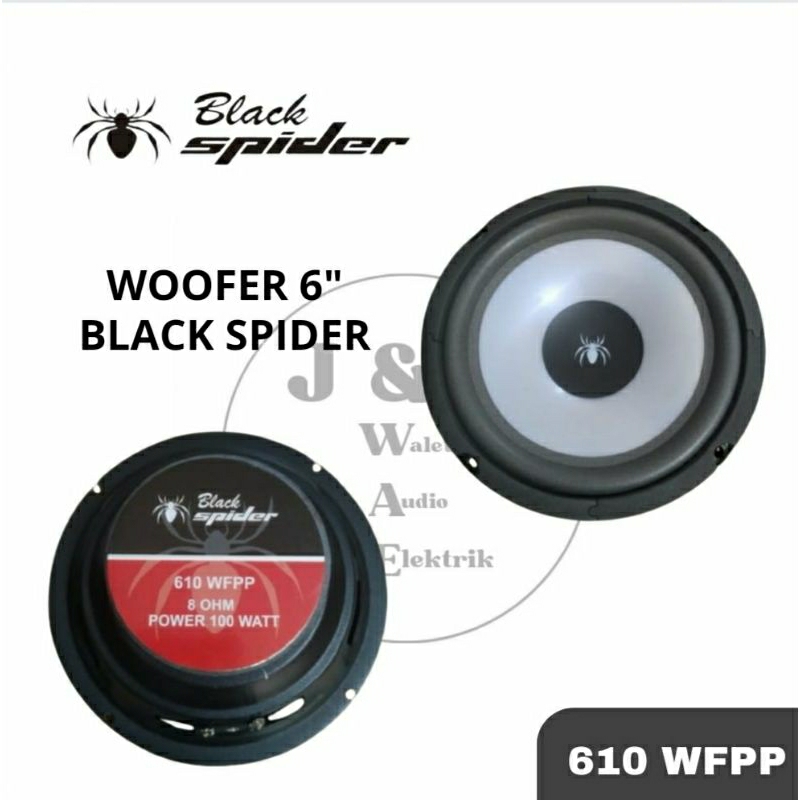 SPEAKER KOMPONEN 6 INCH BLACK SPIDER 610 WFPP WOOFER 6" BLACK SPIDER