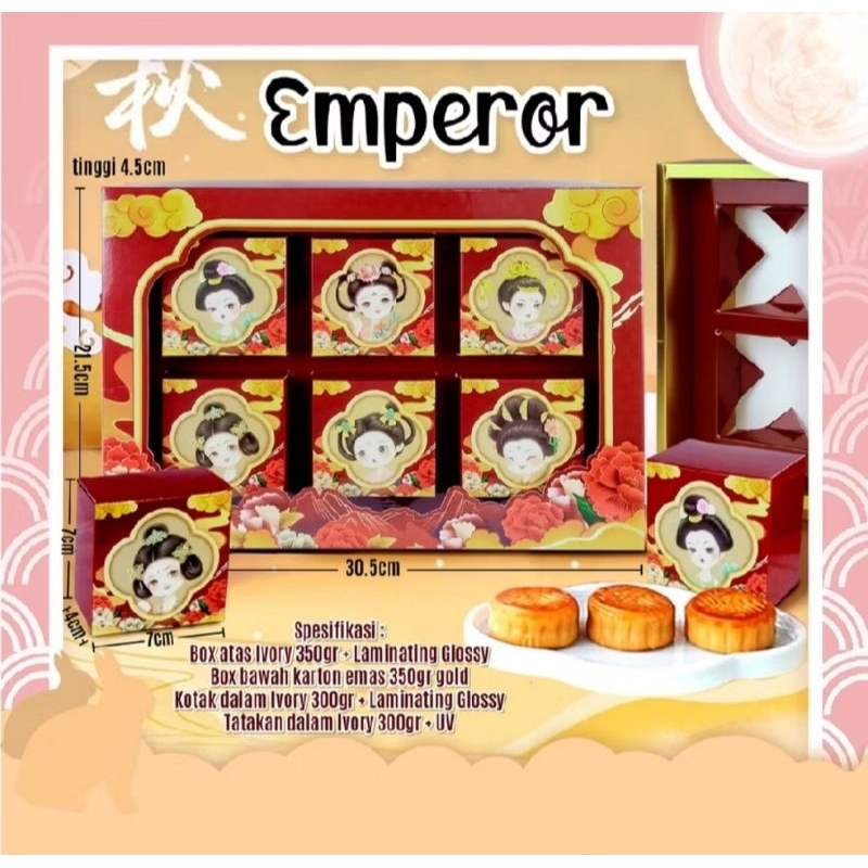 

Mooncake Box Emperor Dus Kue Edisi Mooncake Isi 2 Pcs