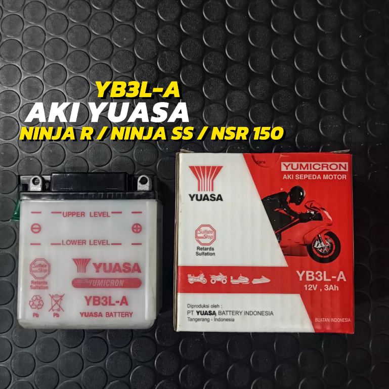 AKI RX KING 12 VOLT BATRAI RX KING NINJA SATRIA KONVENSIONAL BASAH YUASA YB3L - A