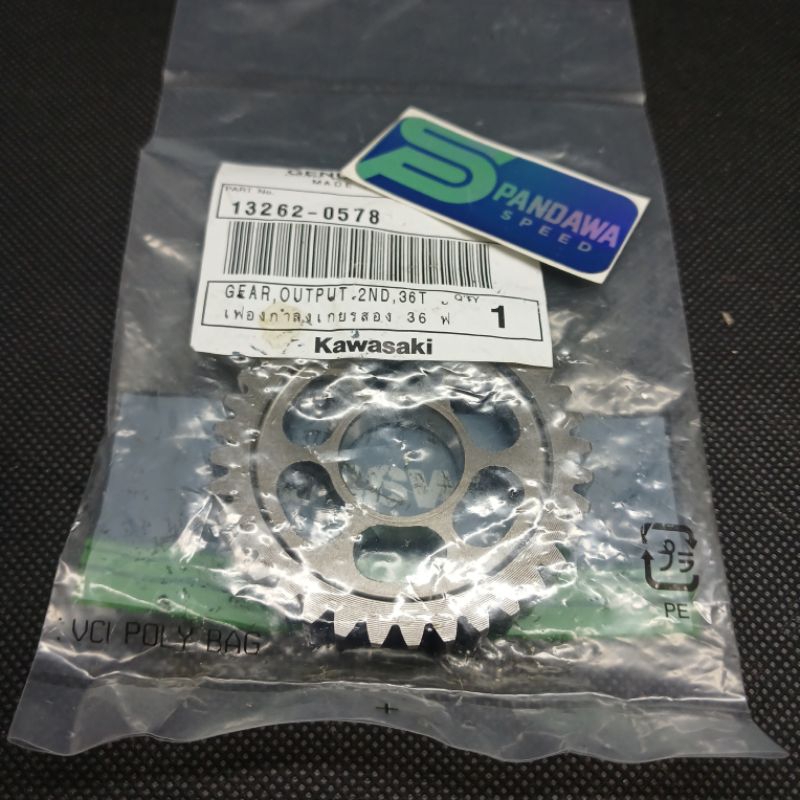 Gear Rasio Gir Rasio Gigi 2 Output 36T Klx140 Klx 140 Original 13262-0578