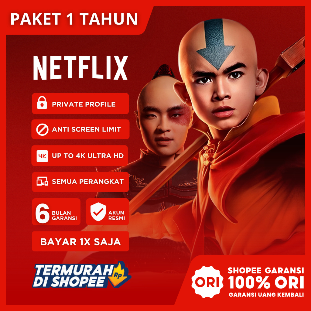 NETFLIX PREMIUM 1 TAHUN BEST SELLER GARANSI FULL 100%