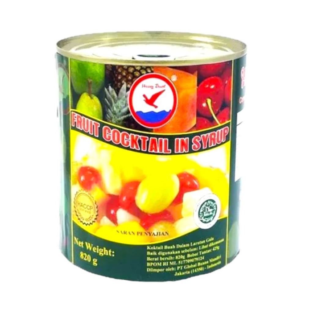 

Buah Buahan Campur Cocktail Kaleng Kalengan untuk Puding Herring Brand 820 Gram (Satuan)
