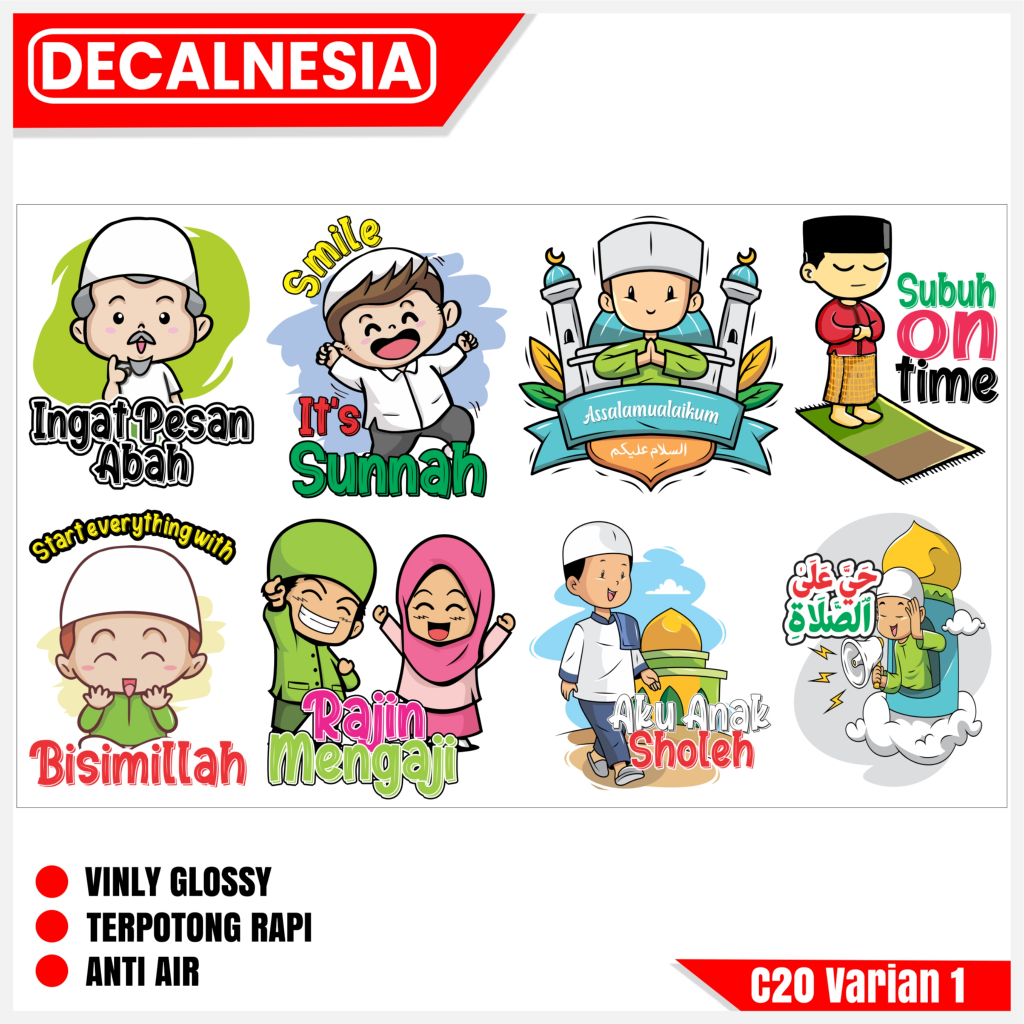 

Stiker Pack Islami Laptop Casing HP Helm Motor Kaca Mobil Sticker Dakwah Handphone Tumbler Buku Jurnal Koper Vinyl Anti Air Sudah Terpotong Rapi Waterproof Anak Lucu Bisa Ditempel