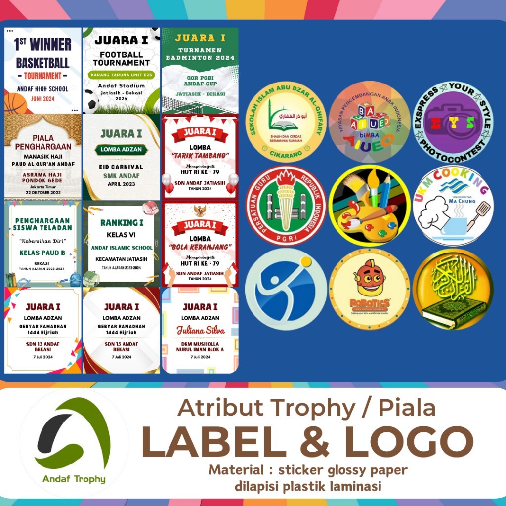 

Atribut - Label Logo ( tanpa pita )