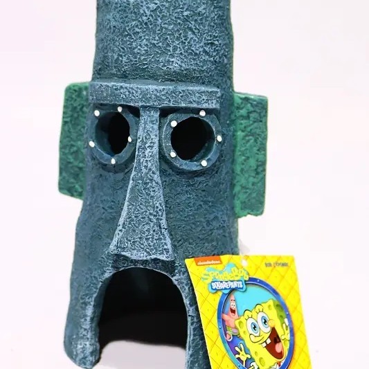 hiasan aquarium rumah Squidward/import/fiber/mainan
