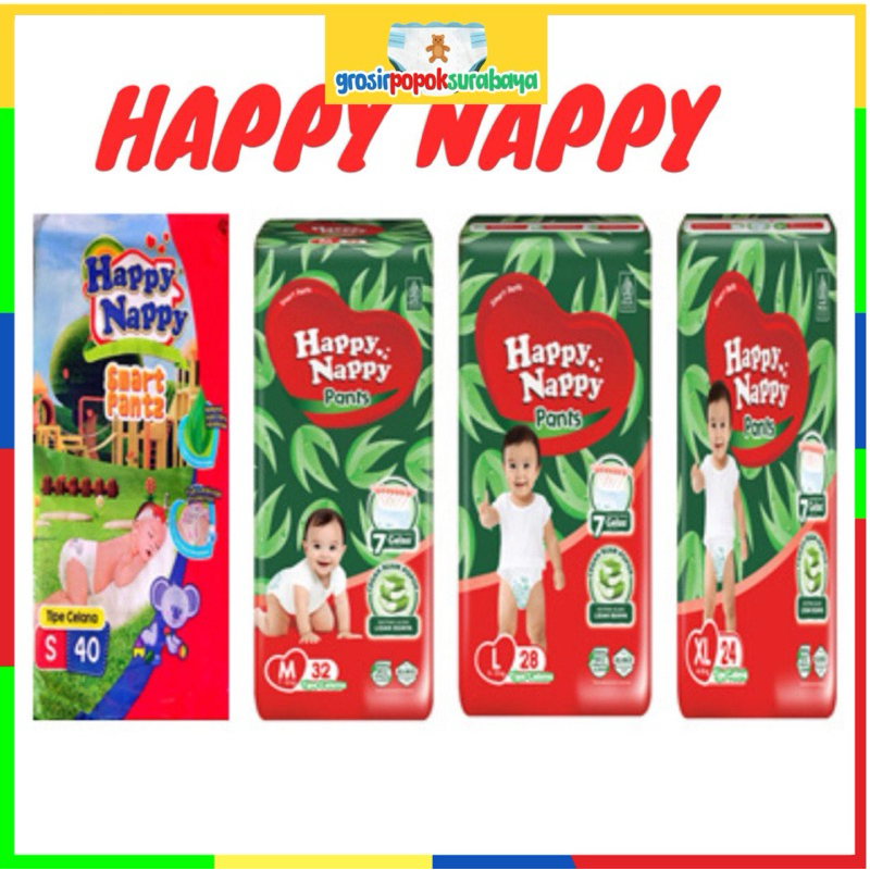 GPS - Happy Nappy Smart Pants Pampers Popok Anak Bayi Celana S40 / M32 / L28 / XL24 / Pempers Pempes
