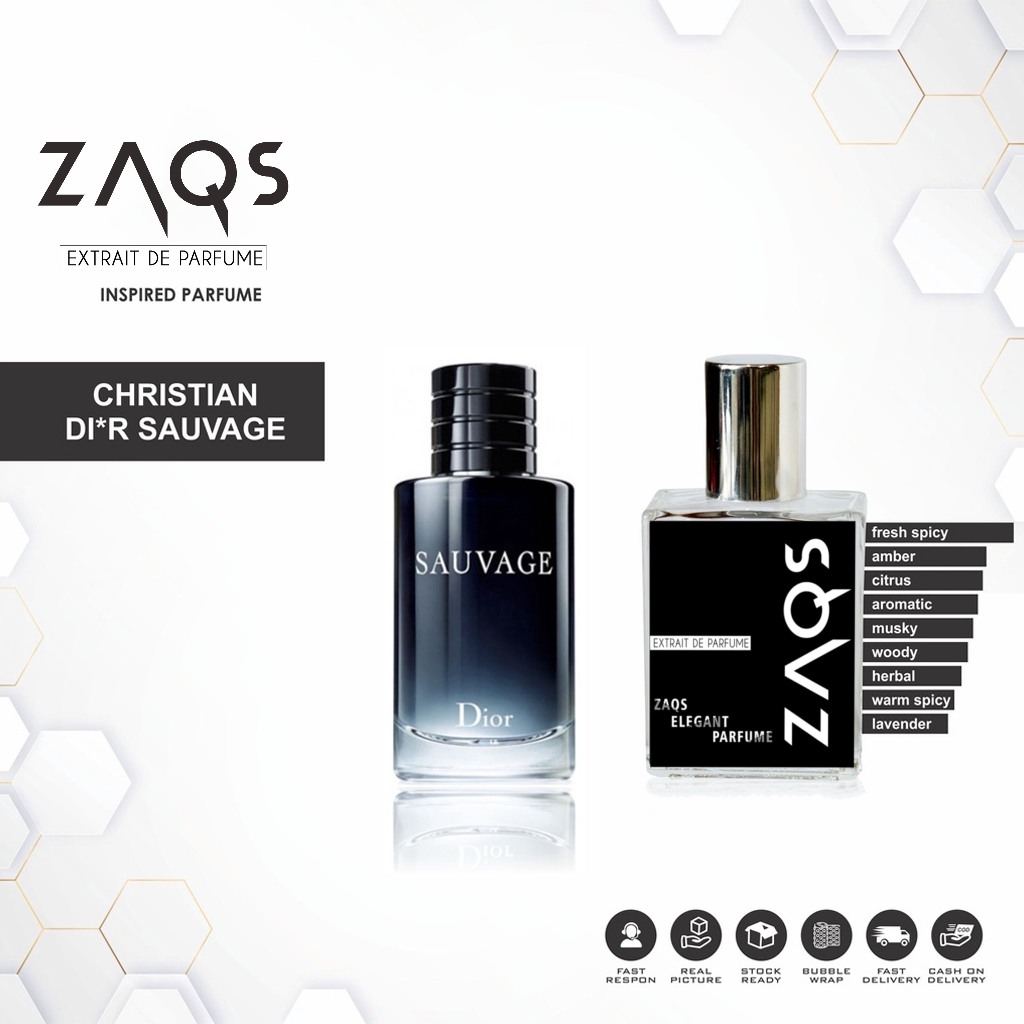[Extrait de Perfume] ZAQS Perfume - Dior Sauvage Unisex/Pria/Wanita (Wangi Tahan Lama)