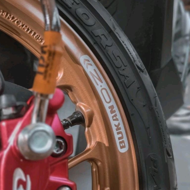 Sticker Cutting Velg Motor BUKAN OZ Keren Anti Air