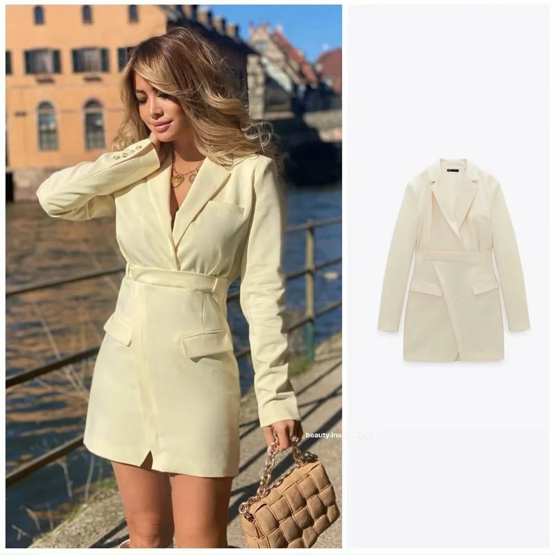 Blazer Dress 025 / Blazer Dress Wanita / blazer dress long sleeve premium