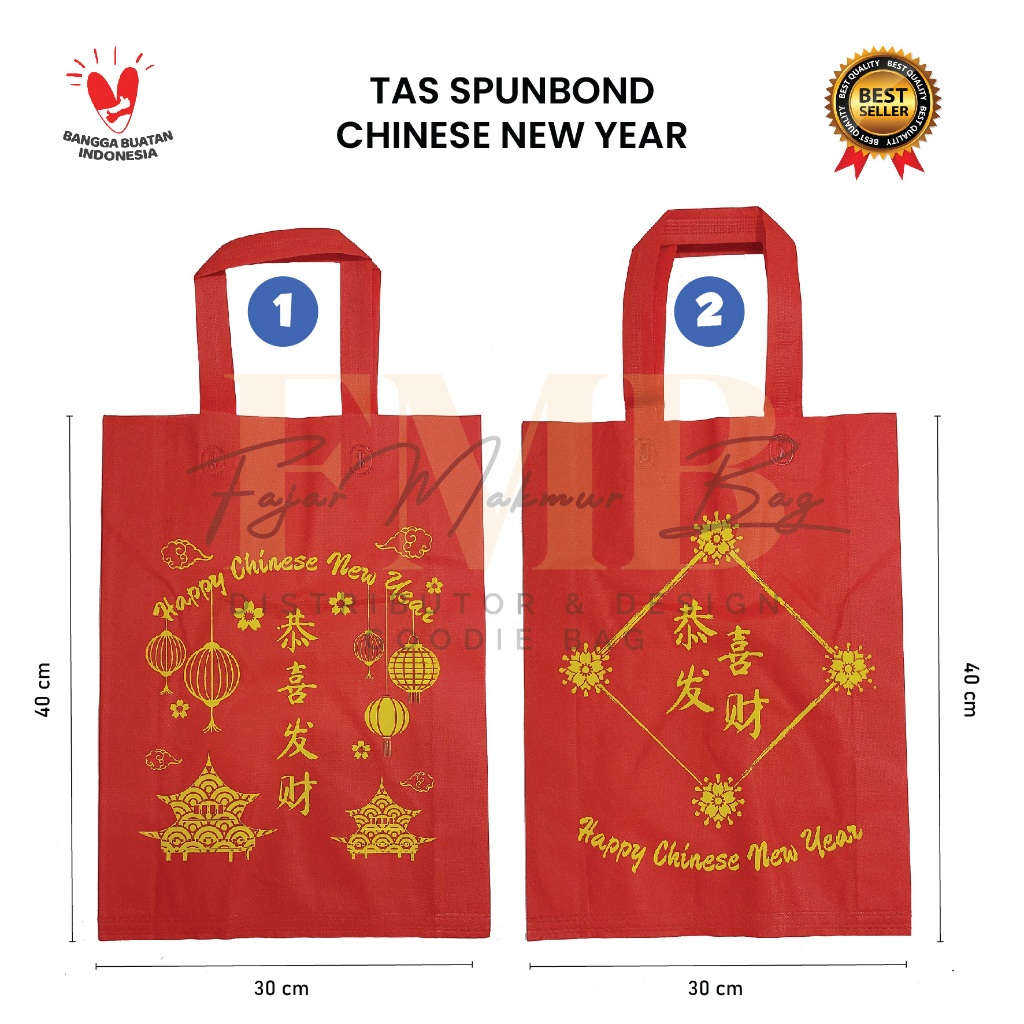 

Tas Spunbond FMB Chinese New Year - Spunbond Goodie Bag Chinese New Year