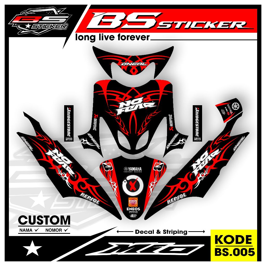Decal Striping YAMAHA MIO SMILE - SEMI DECAL Variasi List YAMAHA MIO SMILE .BS.005