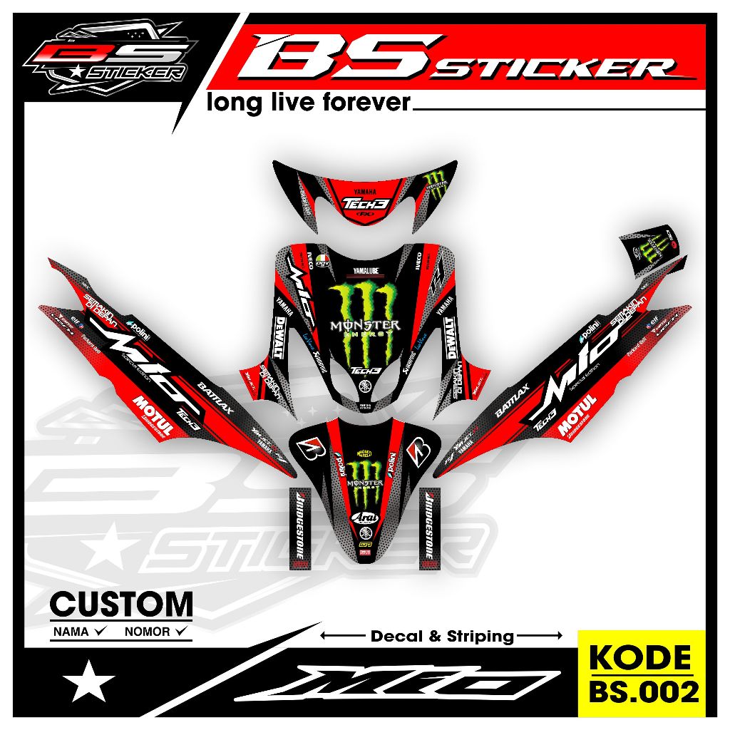 Decal striping yamaha mio smile - SEMI DECAL Variasi List YAMAHA MIO SMILE .BS.002