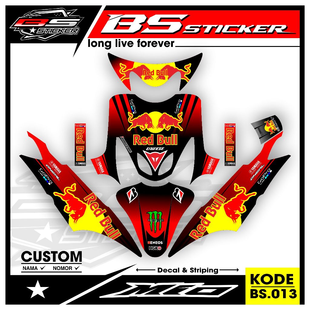 Decal Striping YAMAHA MIO SMILE - SEMI DECAL Variasi List YAMAHA MIO SMILE .BS.013