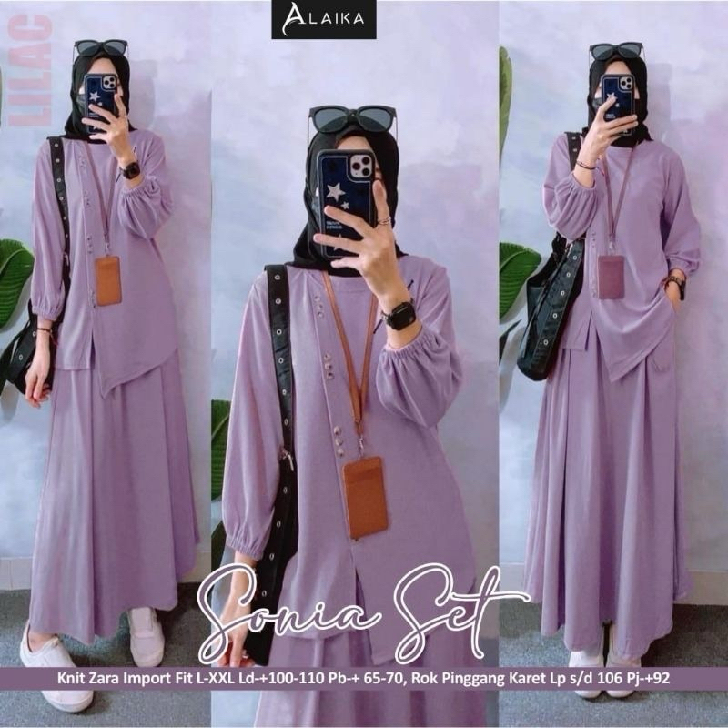 Setcel Panjang Busui Friendly Premium Cod Sett Cewek 1 Stell Bju Secelan Oneset Celana Ibu Ibu Sett 
