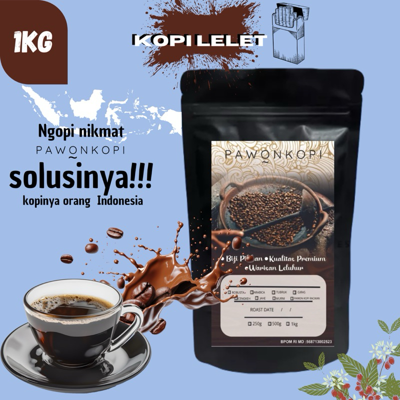 

Kopi Lelet bubuk isi 1kg cocok buat yang suka ngrokok