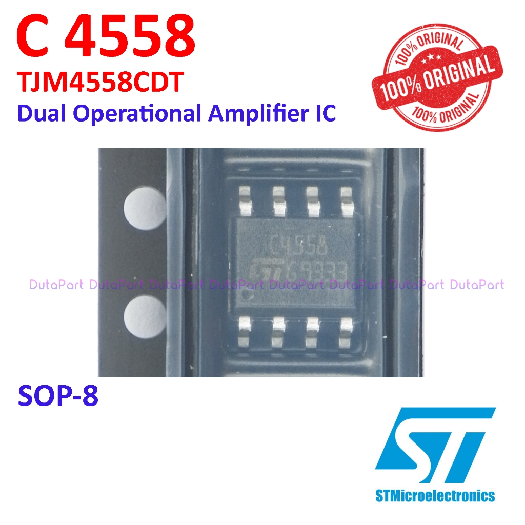C4558 4558 TJM4558CDT ORIGINAL STMicroelectronics ST 4558D Op Amp IC SOP-8