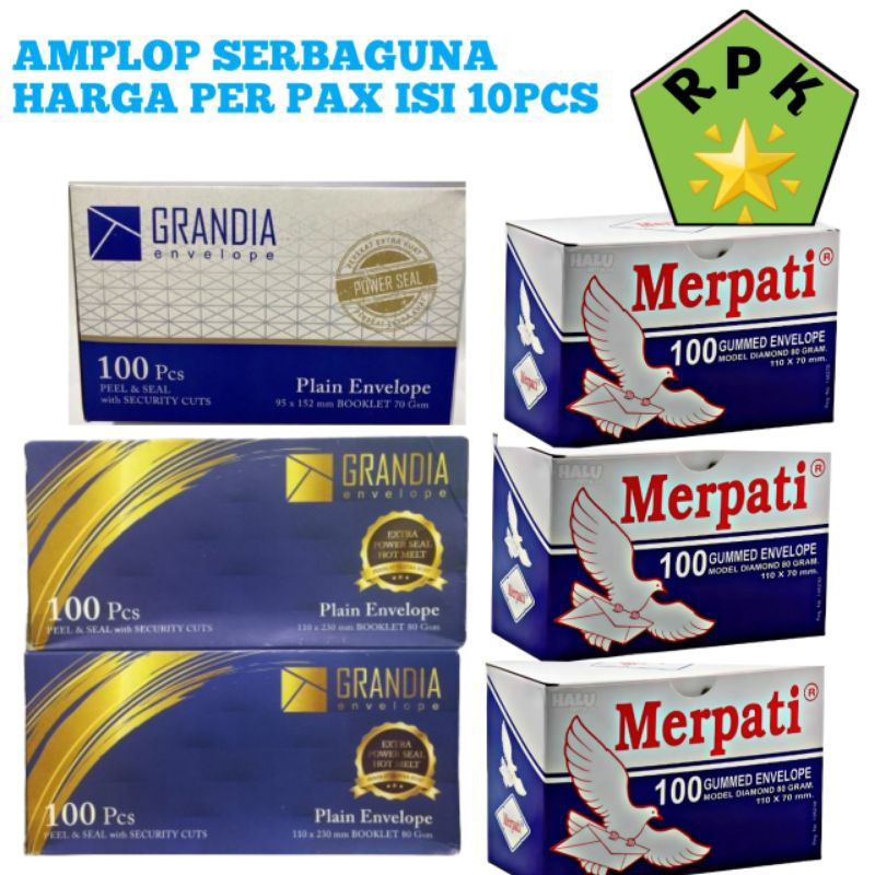 

Amplop putih polos serbaguna tempat penyimpanan