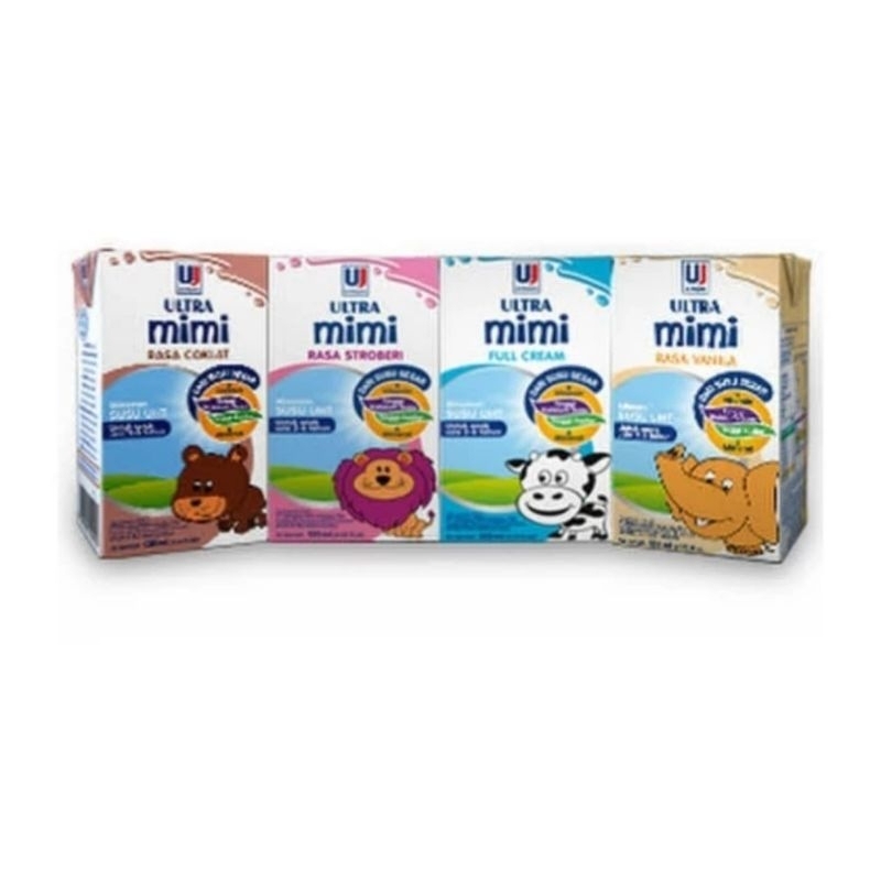 

Ultra Mimi UHT Susu Sapi Segar 125ml Coklat Stroberi Vanilla Full Cream