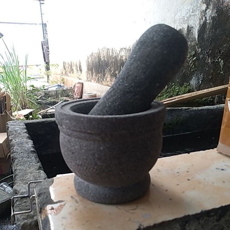 LUMPANG CEMBUNG 10CM BAHAN BATU ALAM ANDESIT ASLI