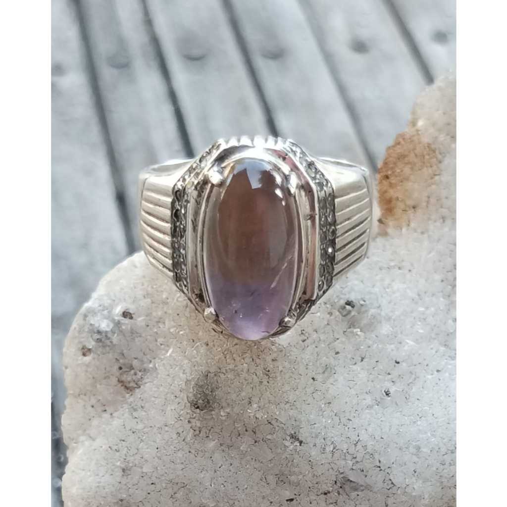 Natural Ametrine Size Kantoran Ring Perak 925 Handmade
