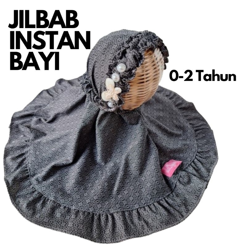 JILBAB INSTAN BAYI 0-2 Tahun Bando Kupu Manik Cantik Samping