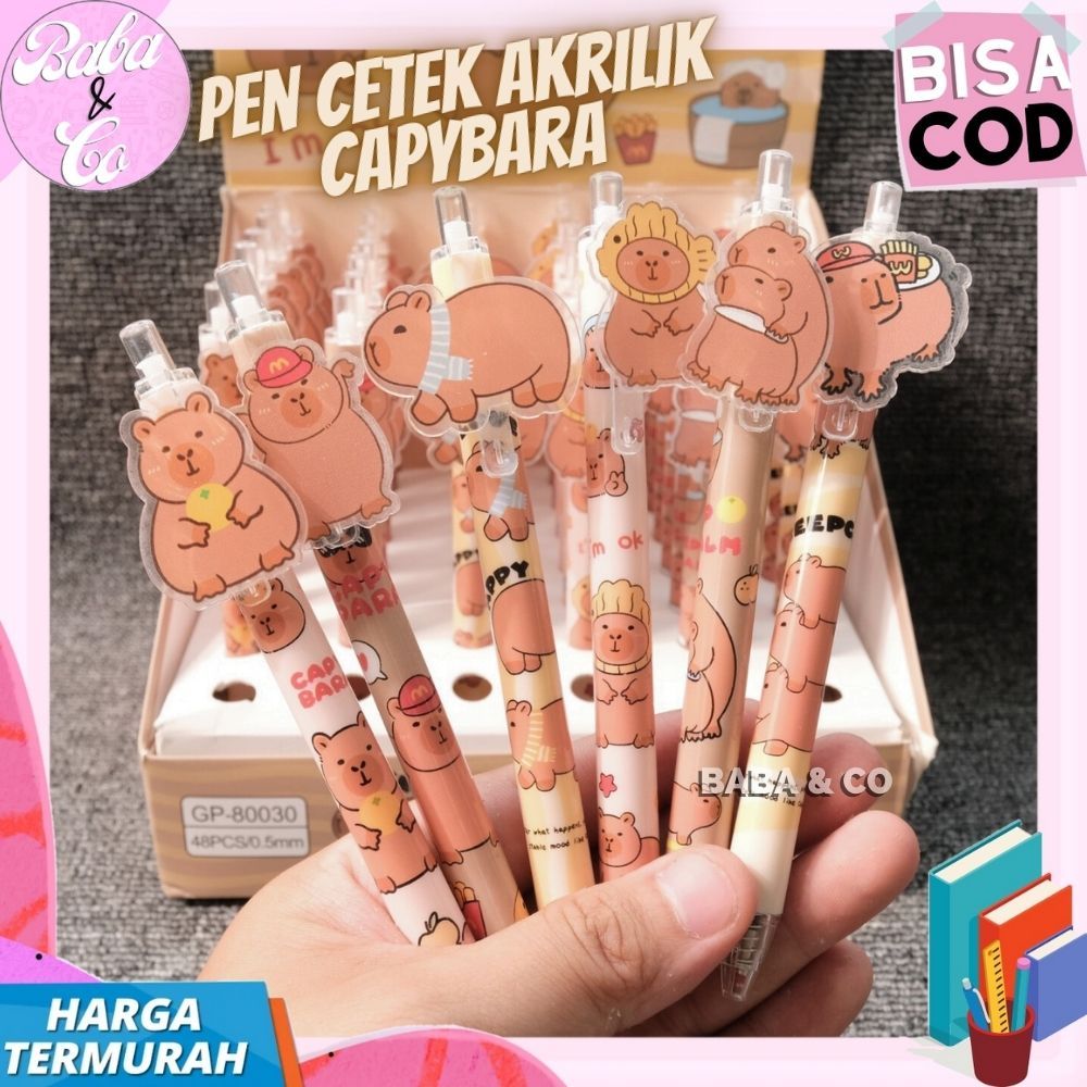 

PULPEN CAPYBARA PEN CETEK AKRILIK CAPYBARA LURU IMUT PULPEN KAPIBARA CETEK PEN MEKANIK