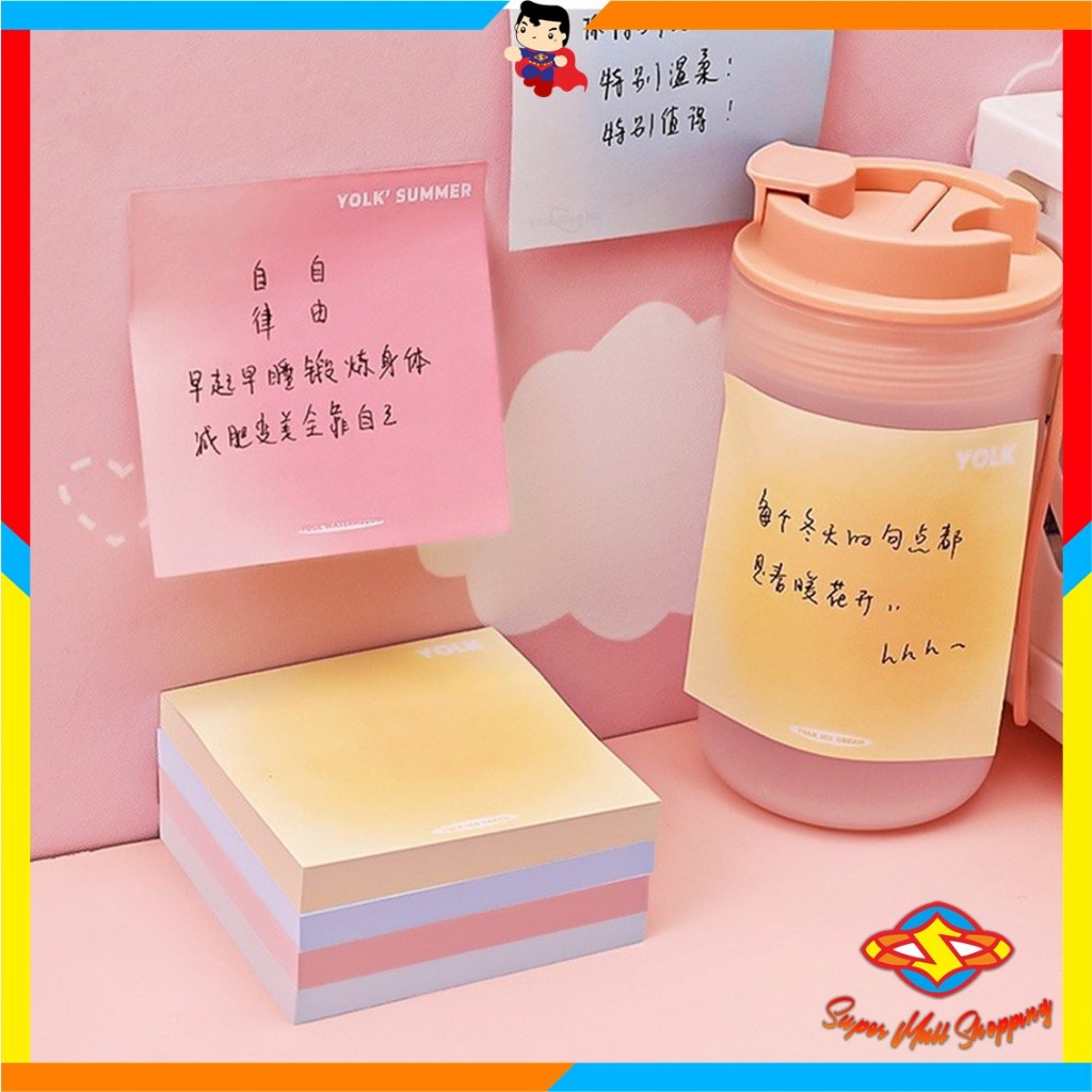 

SMS Sticky Notes Gradasi Lucu Polos 50 Lembar Memo Tempel Gradasi Warna-Warni 50Lembar Tempelan Kertas Catatan Memo Bookmark Notepad Alat Tulis Kantor Sekolah