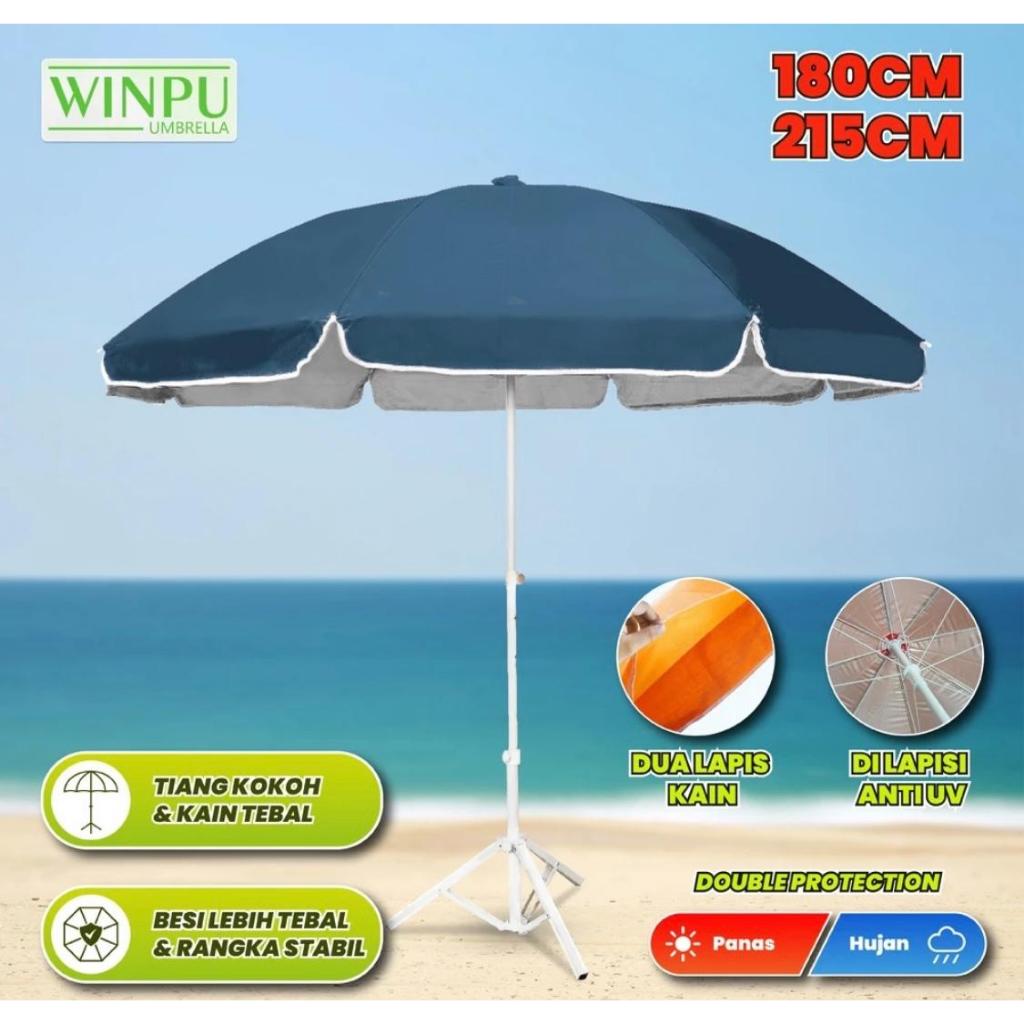 Payung Tenda Payung pantai payung jualan tebal anti uv kain polos dan pelangi