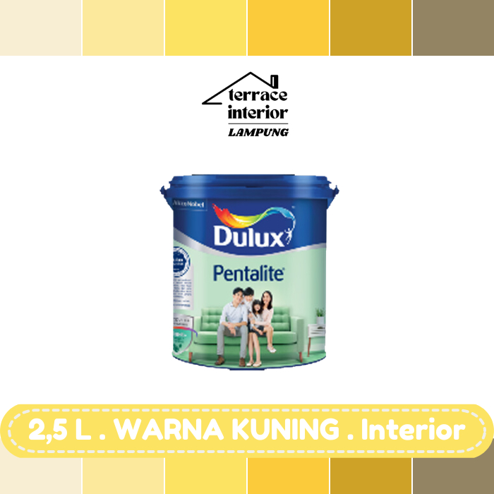 Cat Tembok Dulux Pentalite Interior 2,5L Kuning Doff