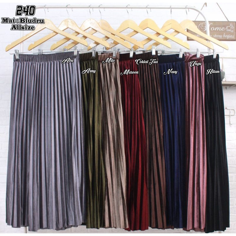 Rok Bludru Rok plisket Bludru