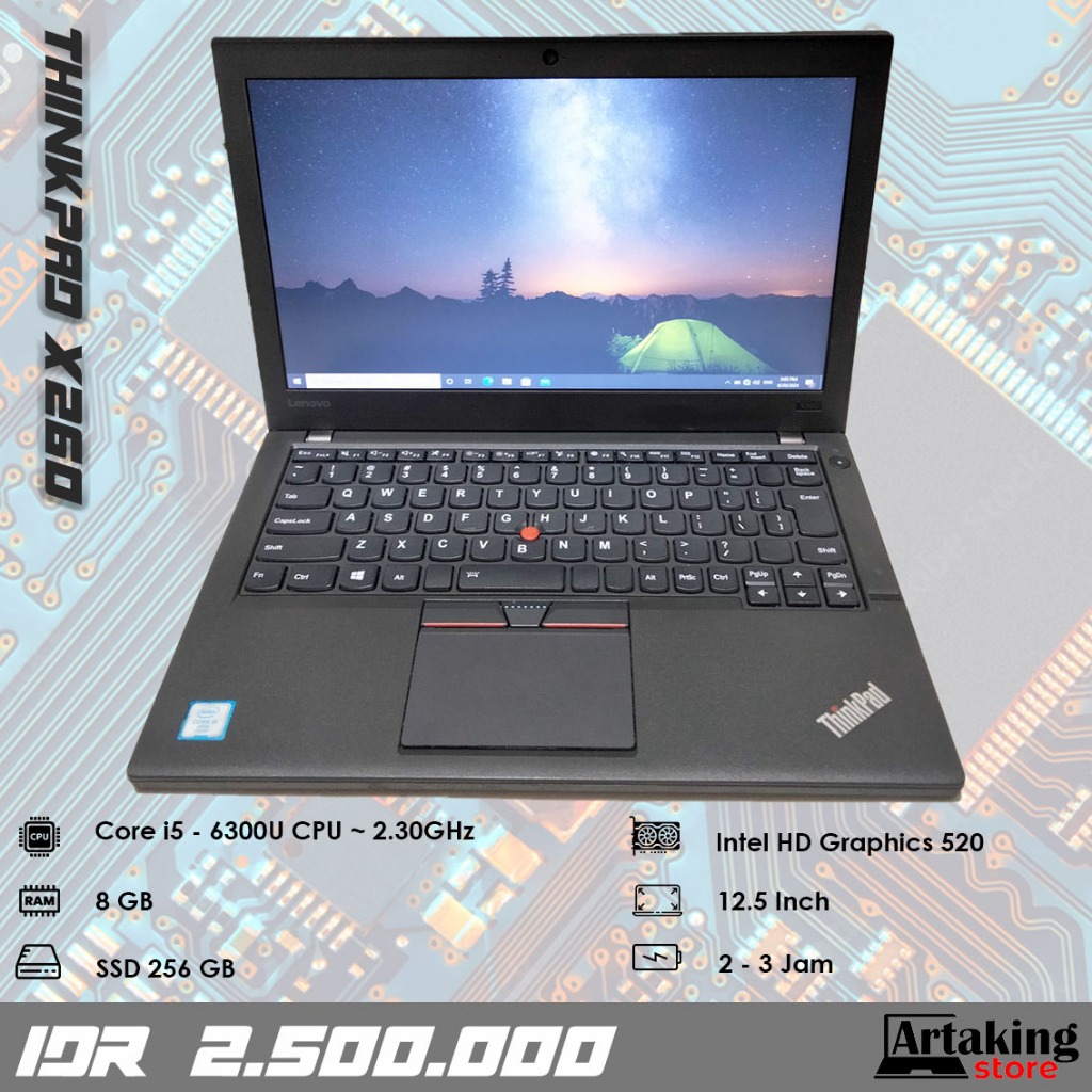 Lenovo Thinkpad X260 - Core i5 - Gen 6 th - SSD 256 GB