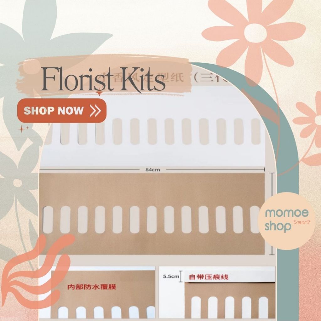 

Kerangka pola karton buket bunga korea flower wrapping kertas tebal bouquet florist wrap rosen kerangka