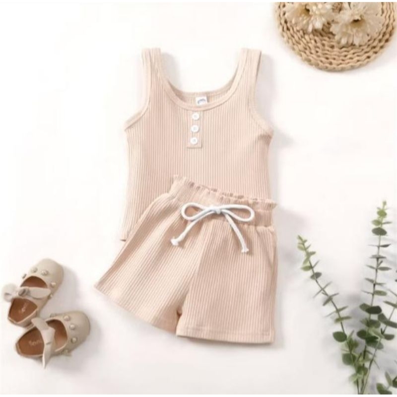 Baju Anak Perempuan Set Andine Untuk Usia 6 Bulan -3 Tahun