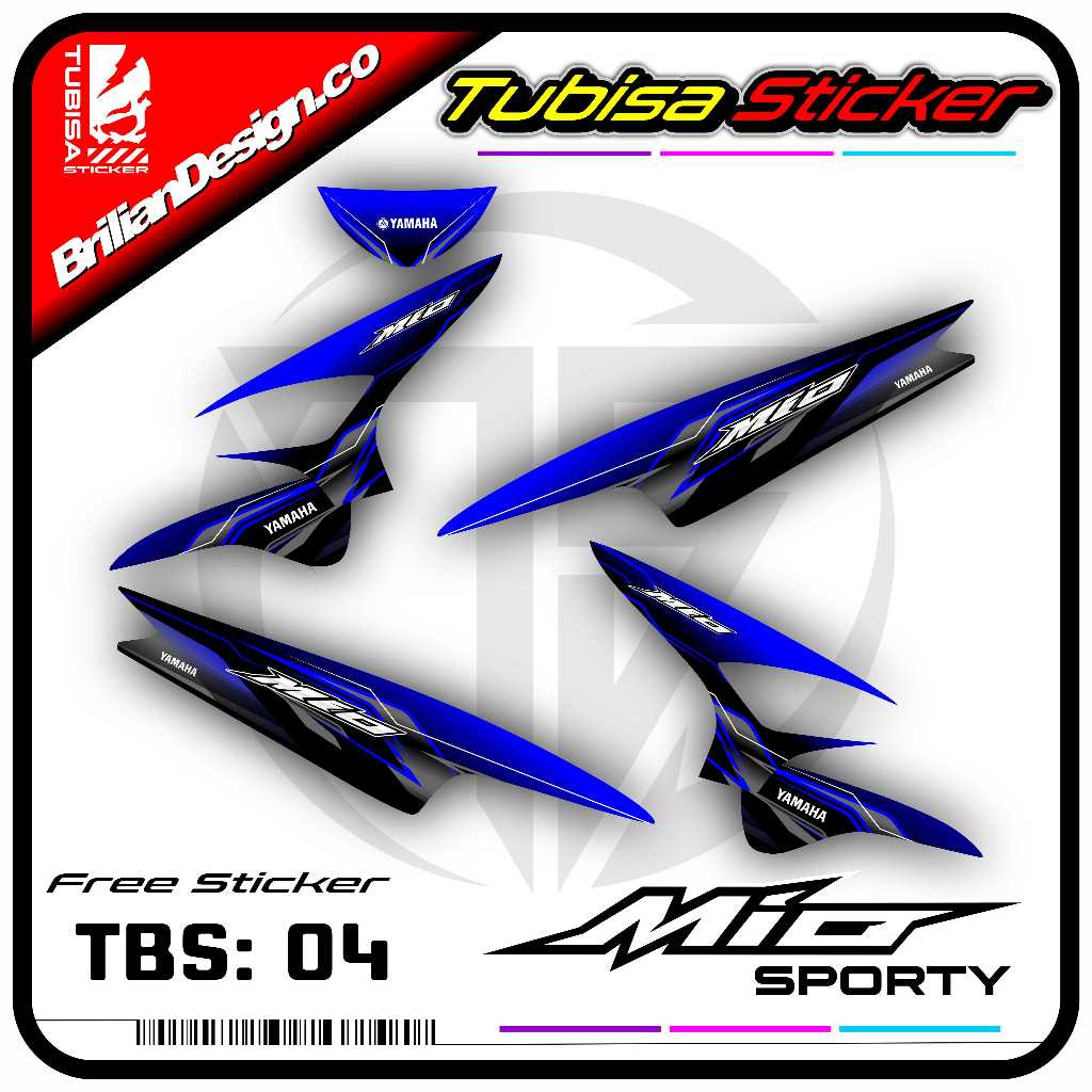 Sticker Striping Mio Sporty/Lama - Stiker Striping Variasi Motor Mio Sporty/Lama. TBS.04