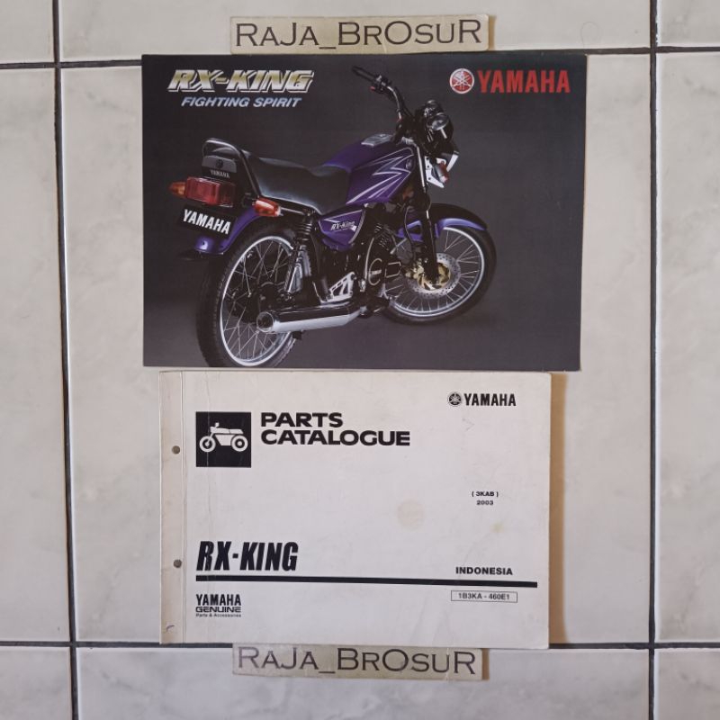 Buku Parts Catalogue/Parts Catalog/Manual Book + Poster brosur katalog flyer Yamaha RX King 3KA 3KAB