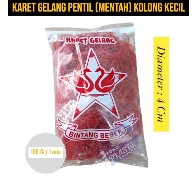 Karet gelang/karet mentah /karet gelang pentil (100 Gr)