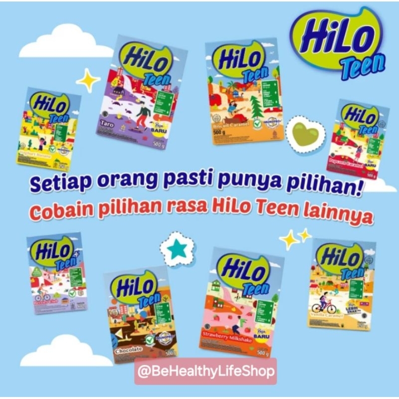 

Hilo Teen Coklat / Vanilla caramel / Strawberry 500 gr / Melon 400 gr