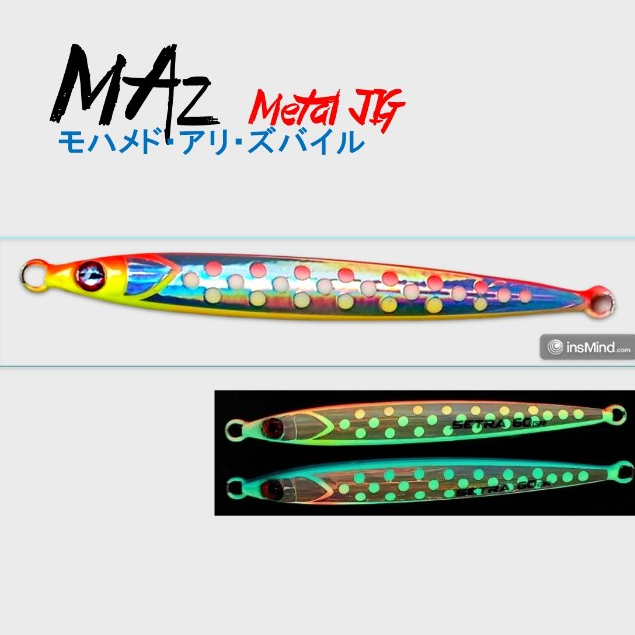 Metal jig 60 Gram / 100 Gram  Maz  glow in the dark