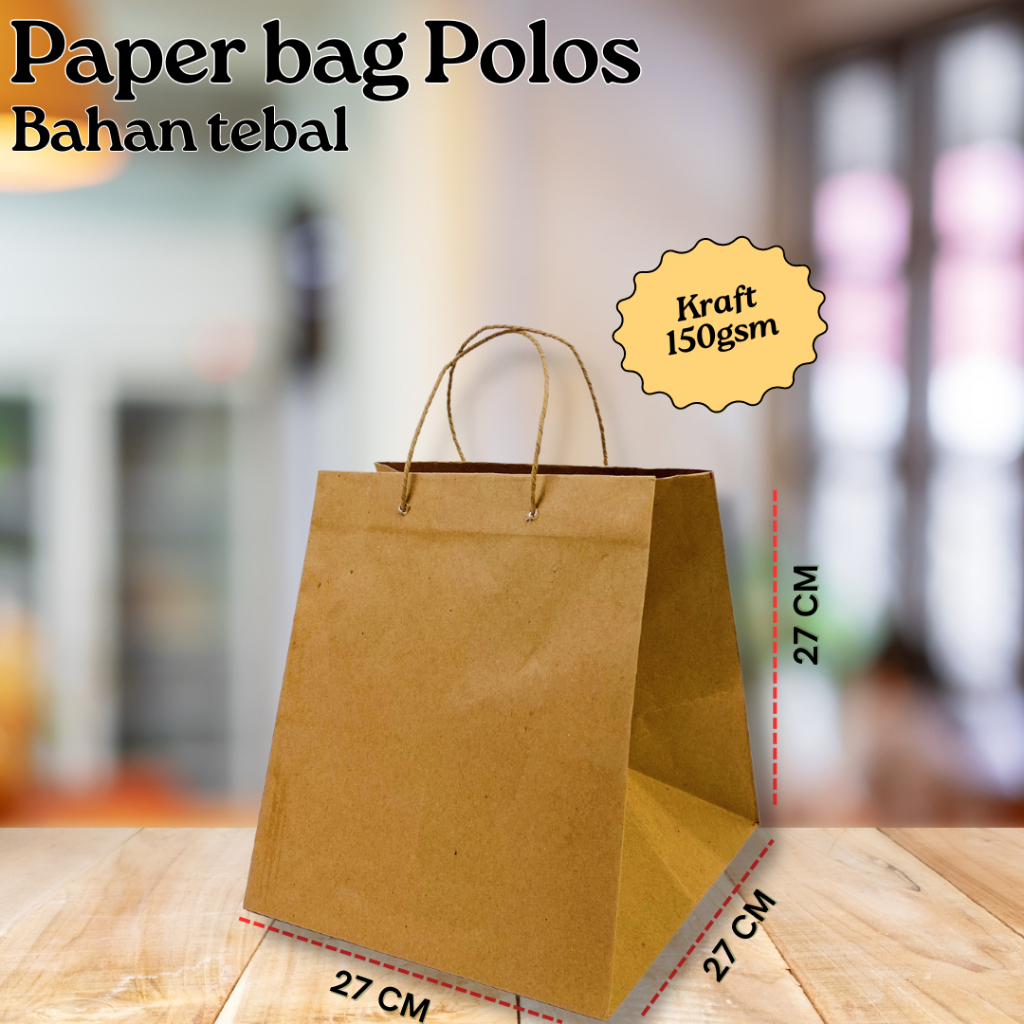 

Paper Bag Box Nasi / Besek / Paperbag Nasi kotak ukuran 27 x 27 x 27CM