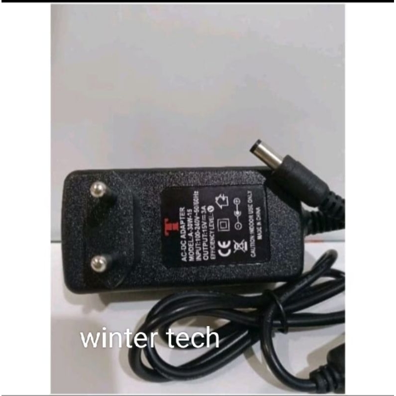 Adaptor untuk casan speaker bluetooth ADS 15 volt 3 amper