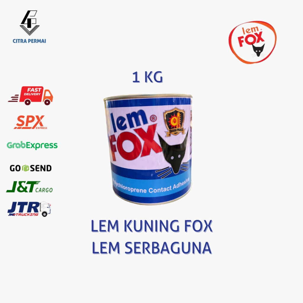 

LEM KUNING FOX 1KG / LEM SERBAGUNA / LEM KUNING SERBAGUNA