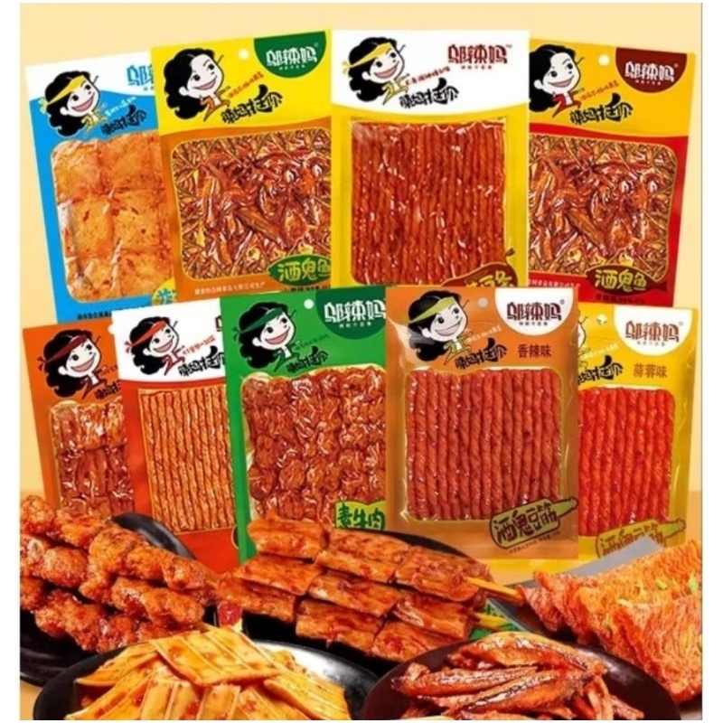 

Wulama Latiao Sate Steak Vegetarian Cemilan Snack Viral China