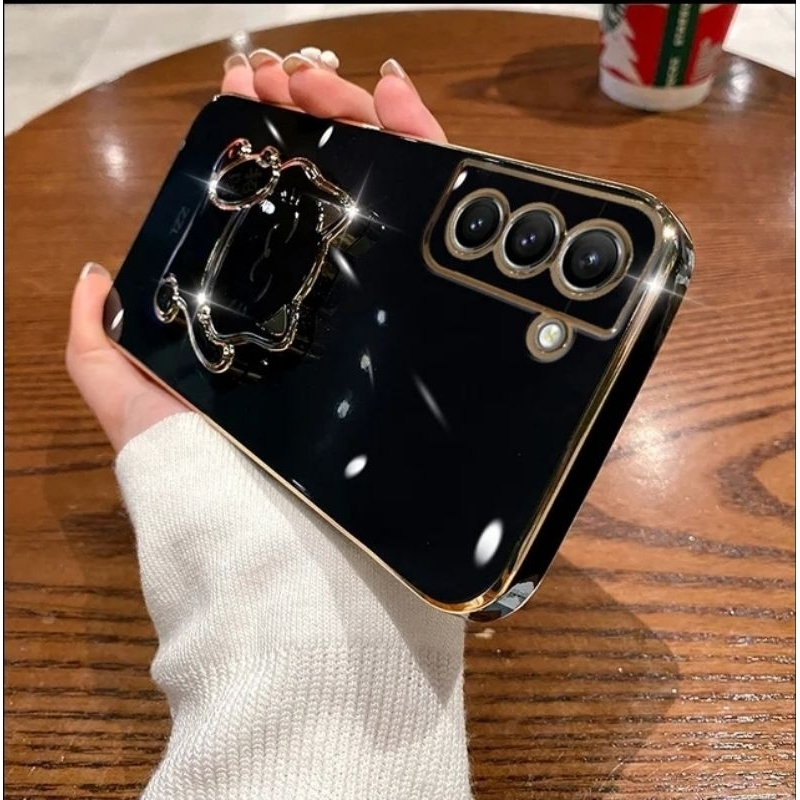 Soft Case Xiaomi Redmi Note 9 Pro Casing Cover Plating Stand Ring Cat Kucing Edition