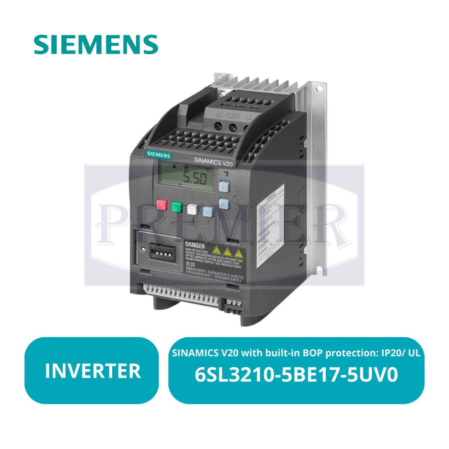 SIEMENS Inverter SINAMICS V20, 6SL3210-5BE17-5UV0 , 0.75 kW