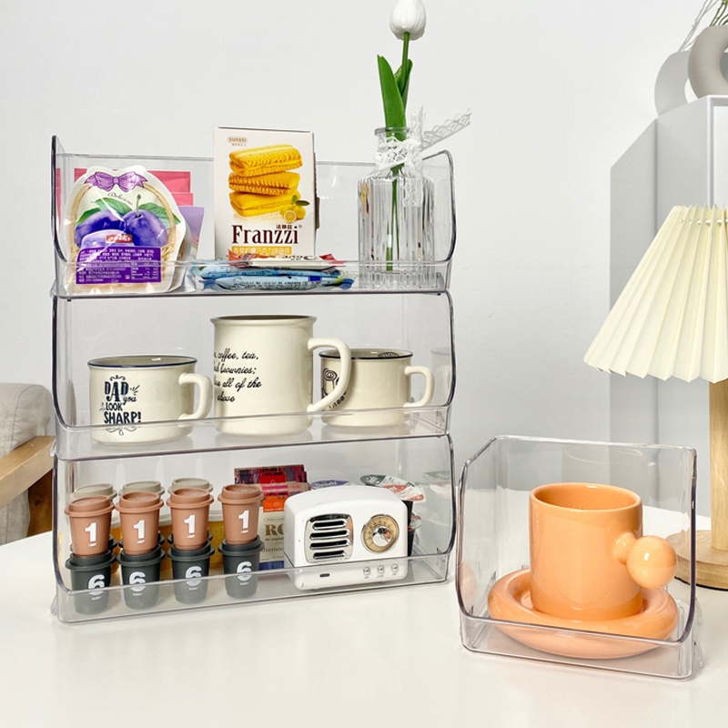 HQ-4701 Rak Makeup Skincare Parfum Multifungsi Kotak Penyimpanan Susun Akrilik Rak kosmetik