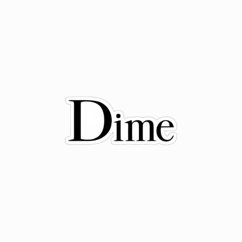 

sticker Dime clothing logo classic skateboard brand clothing stiker diecut