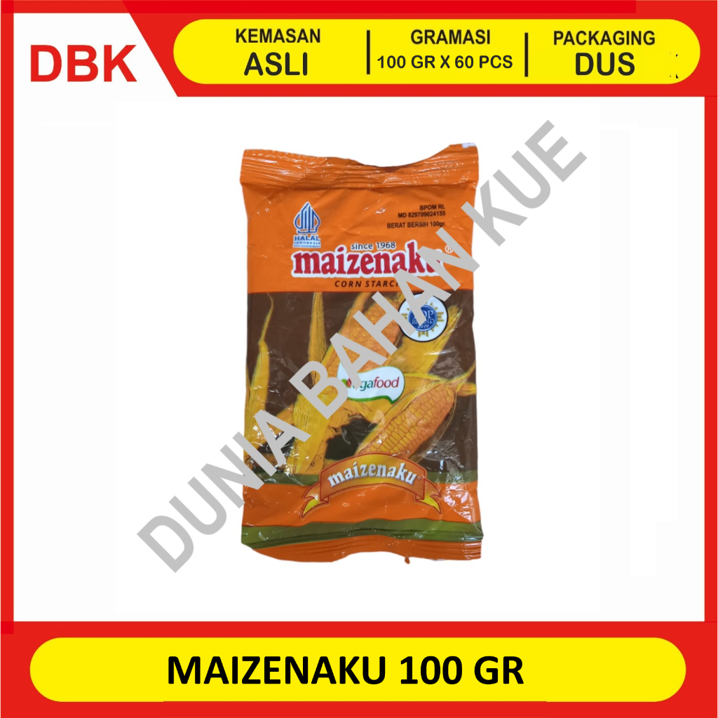 

TEPUNG MAIZENAKU CORN STARCH NON PACKING 100 GR - 1 DUS 60 PCS