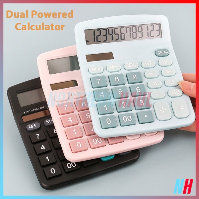 

[NH] Kalkulator Dexin 12 Digit Tenaga Surya Batre AA Kalkulator Simple