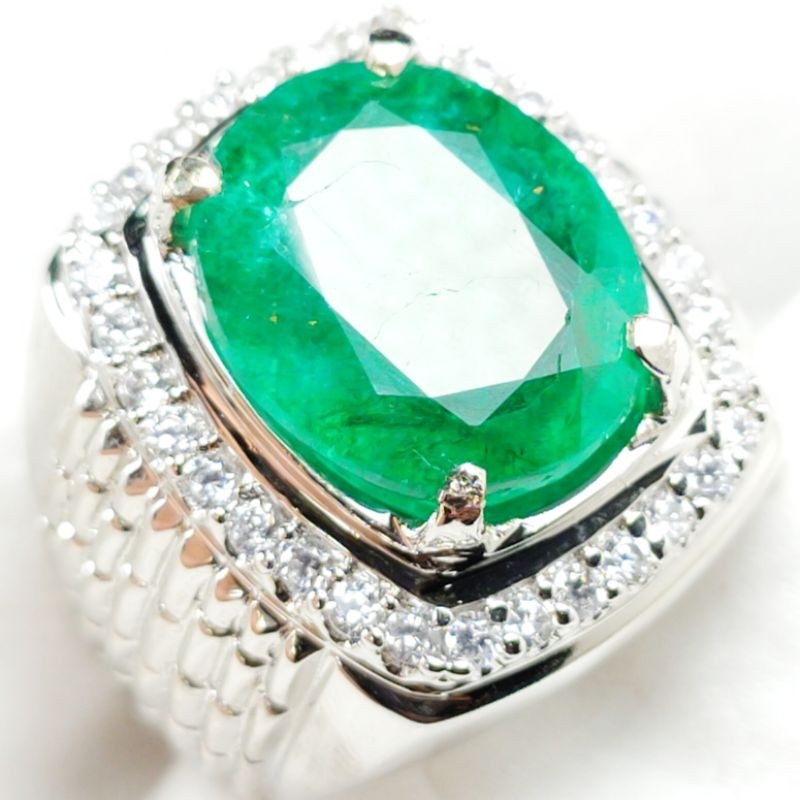 CINCIN ZAMRUD COLOMBIA CUTTING NATURAL SUDAH TERMASUK MEMO